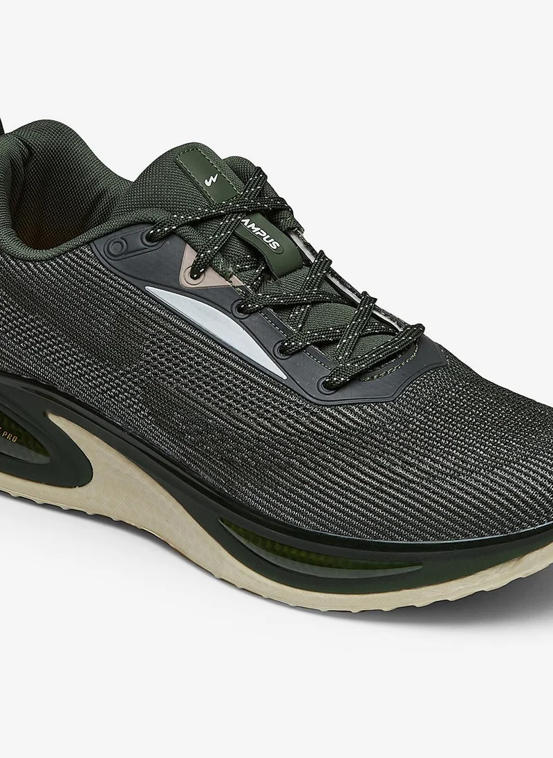 Campus Olive Men Prexton Memorytech Advance Footbed Lace-Up Running Shoes-Olive for Men | Best Price UAE