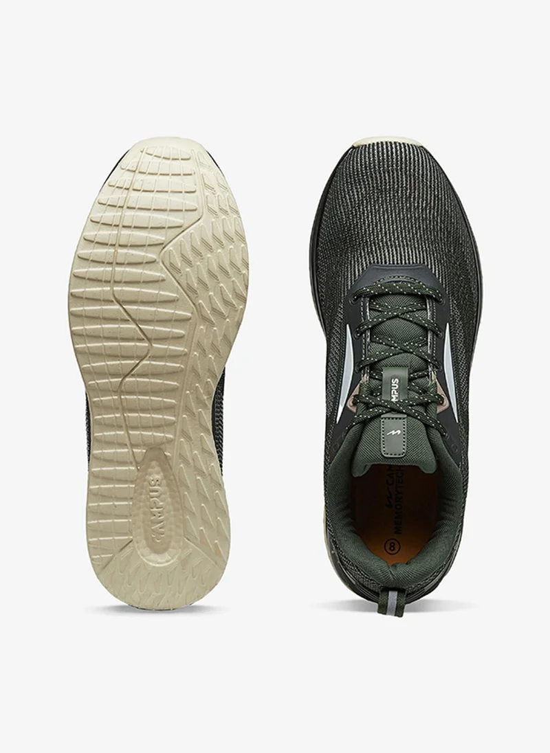 Campus Olive Men Prexton Memorytech Advance Footbed Lace-Up Running Shoes-Olive for Men | Best Price UAE