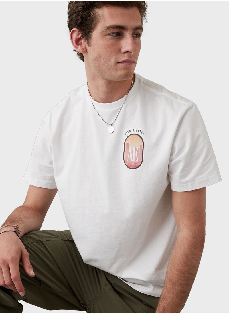 American Eagle - Logo Graphic Crew Neck T-Shirt - Image 1