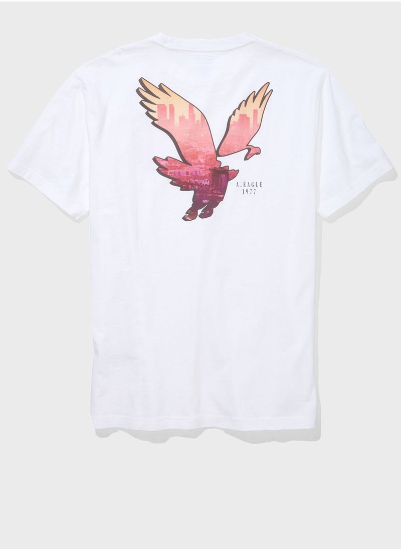 American Eagle - Logo Graphic Crew Neck T-Shirt - Image 1