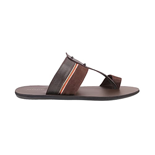 Mochi Mens Leather Brown Slippers (Size (9 UK (43 EU)) - Image 2