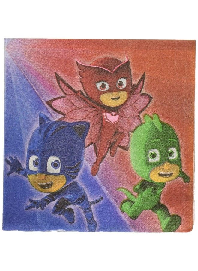 Amscan Pj Masks Beverage Paper Napkins 5" X 5" ; Multicolor ; Pack Of 16 - Image 2