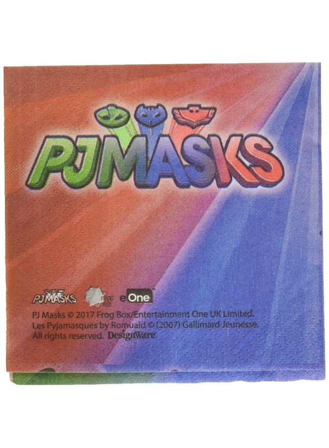 Amscan Pj Masks Beverage Paper Napkins 5" X 5" ; Multicolor ; Pack Of 16 - Image 3