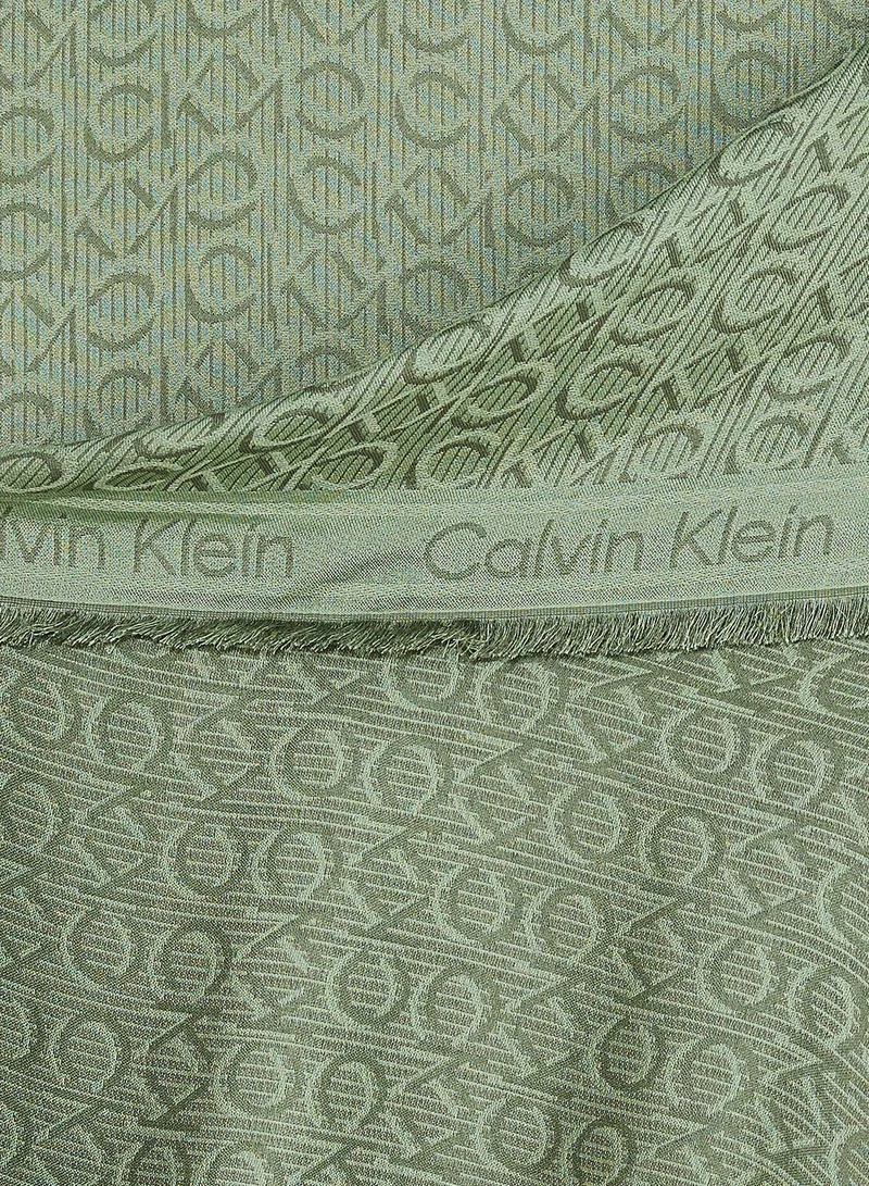 CALVIN KLEIN Monogram Deatiled Scarf
