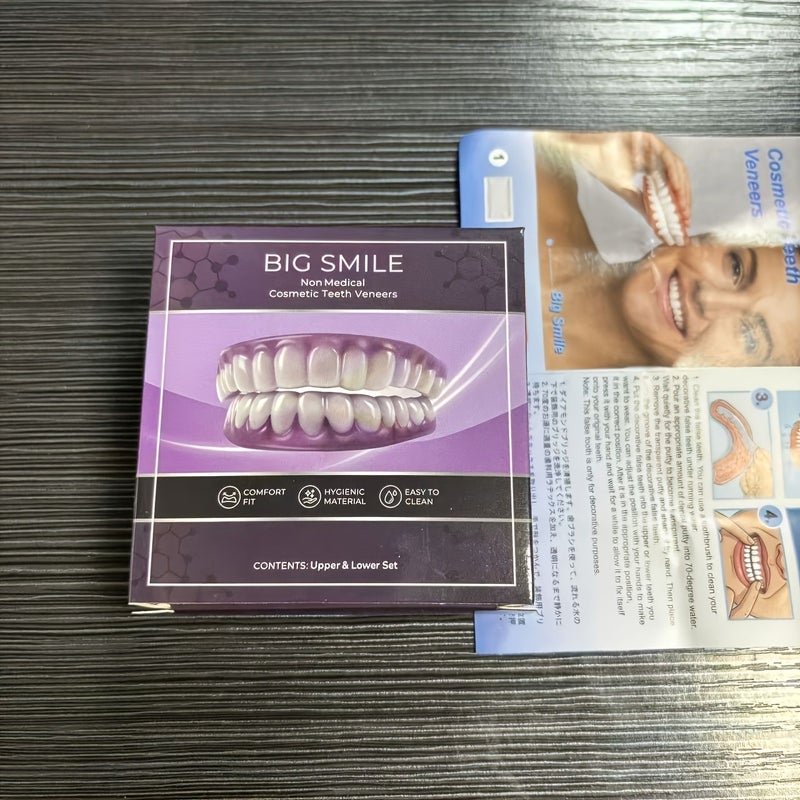 Natural Look Unisex Denture Set 1 Box Upper Lower Easy Install Comfort Fit - Image 5