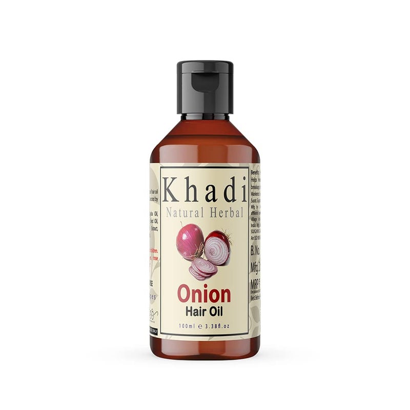 Khadi Natural Herbal Khadi Natural Herbal Red Onion Hair Oil For Hair Growth With Pure Coconut Jojoba Sesame Seed 100ml Pack Of 1 - Image 1