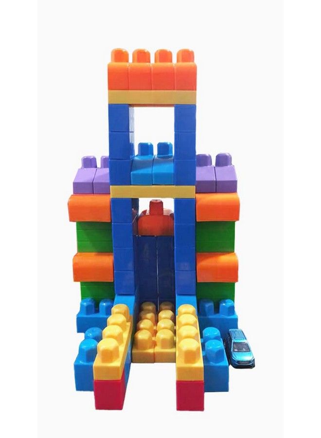 plex Building & Construction Blocks ; 1+ Years Of Age ; Multi Color Blocks ; Perfect For Indoor & Outdoor ; Educational Toy ; Interlocking Blocks (Pink Bag 120 Pcs Blocks) - Image 4