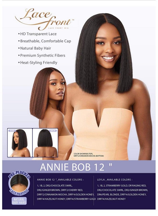 Outre Pre Plucked Hd Transparent Lace Front Wig Annie Bob 12" (Drff2/Cinmch) - Image 4
