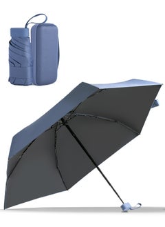 SUCITY SUCITY Mini Folding Compact Umbrella with Case-Windproof Lightweight Pocket Umbrella-Rain Portable Umbrella Sun for Men and Women  - Image 1