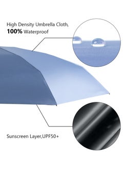 SUCITY SUCITY Mini Folding Compact Umbrella with Case-Windproof Lightweight Pocket Umbrella-Rain Portable Umbrella Sun for Men and Women  - Image 4