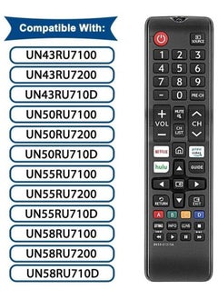 Zaboon Bn59-01315D Replacement For Samsung Remote Control And Smart 4K Ultra Uhd Curved Series 8 7 6 Tv Hdtv Led Un 32 40 43 50 55 58 65 75 Inch N Nu Ru Series 5300  - Image 2