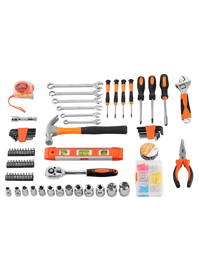 LAWAZIM Tools Set - 108 Piece - Home and Auto Repair Kit with Hammer, Wrenches, Ratchet, Sockets, Screwdrivers, Hex Keys, Measuring Tape, Torpedo, and Carrying Case - Ideal for Maintenance and Repairs  - Image 5