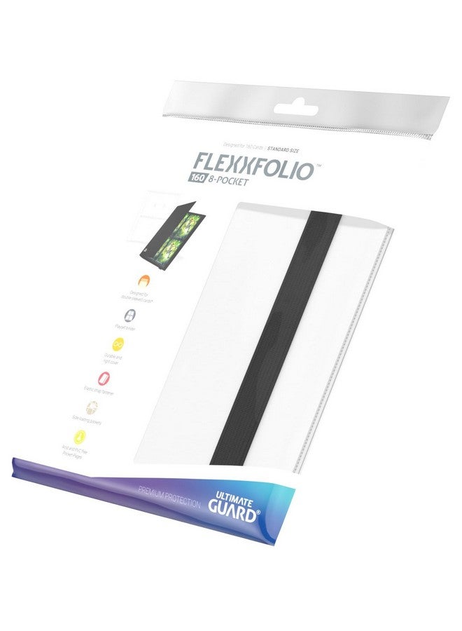 Ultimate Guard Flexxfolio Trading Card Binder With 4 Side Loading Pockets Per Page Up To 160 Cards White Sturdy Card Collection Album Designed For Double Sleeved Tcg Cards - Image 1