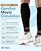 Doctor's Select Doctors Select 2 Pairs Copper Calf Compression Sleeve Compression Calf Sleeves Men Compression Sleeves for Men Leg Shin Splint Compression Sleeve Black with Copper - Image 4