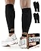 Doctor's Select Doctors Select 2 Pairs Copper Calf Compression Sleeve Compression Calf Sleeves Men Compression Sleeves for Men Leg Shin Splint Compression Sleeve Black with Copper - Image 1