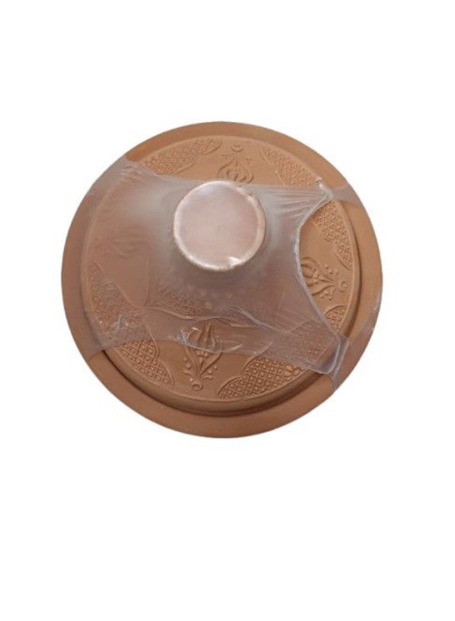 أفانوس طاجين فخار تقليدي طين طبيعي غير مطلي وخالي من الرصاص - Image 3