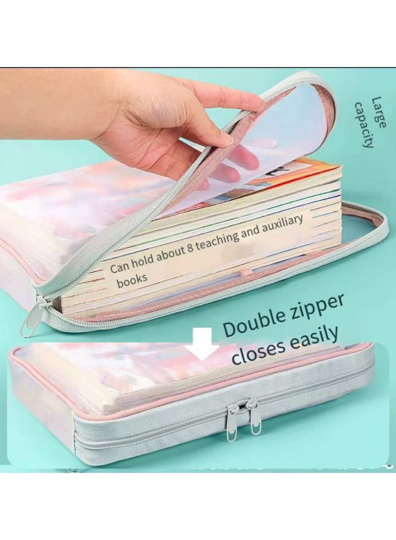 Archive bags for boys and girls, zipper bags for office supplies, 4-piece set