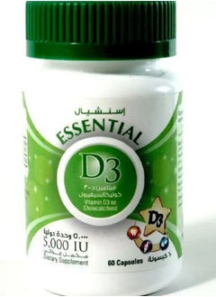 Essential Essential D-3 5000 IU 60 Caps  - Image 1