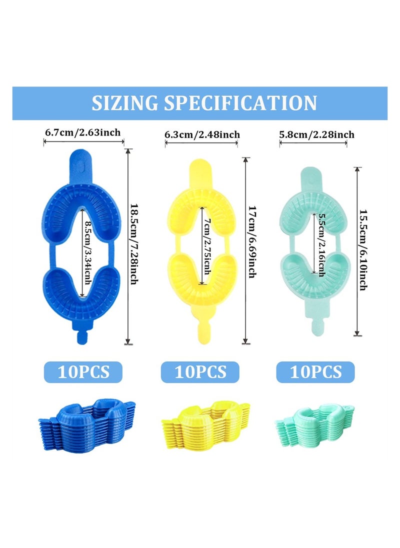 Generic - 30 Pcs Disposable Dental Fluoride Trays Foam Mouth Guards in Multiple Sizes for Effective Oral Care - Image 1