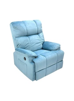 SILA Modern Design Executive Massager Sofa Recliner Fabric with Moving and Rocking Sofa BLUE  - Image 2
