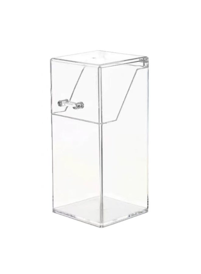 Clear Acrylic Dust Proof Makeup Brush Organizer Cosmetic Brushes Eyebrow Pencil Storage Holder With Lid Transparent - Image 3