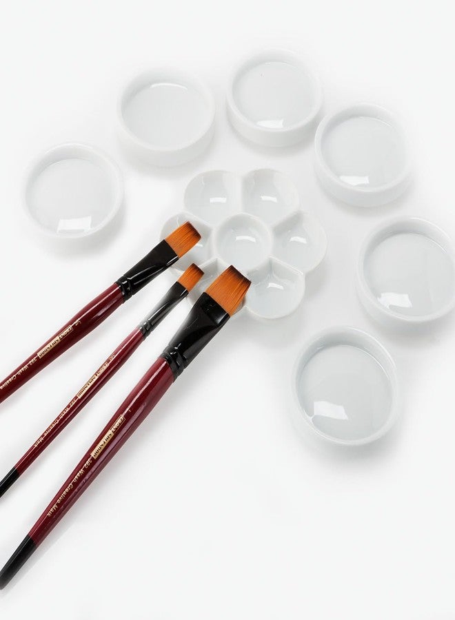 Creative Mark Ebony Splendor Long-Handled Synthetic Sable Paint Brush, Filbert Set of 7, Teijin Multi-Filament Hair, Handcrafted Synthetic Paint Brushes for Acrylic, Watercolor Painting and More - Image 3