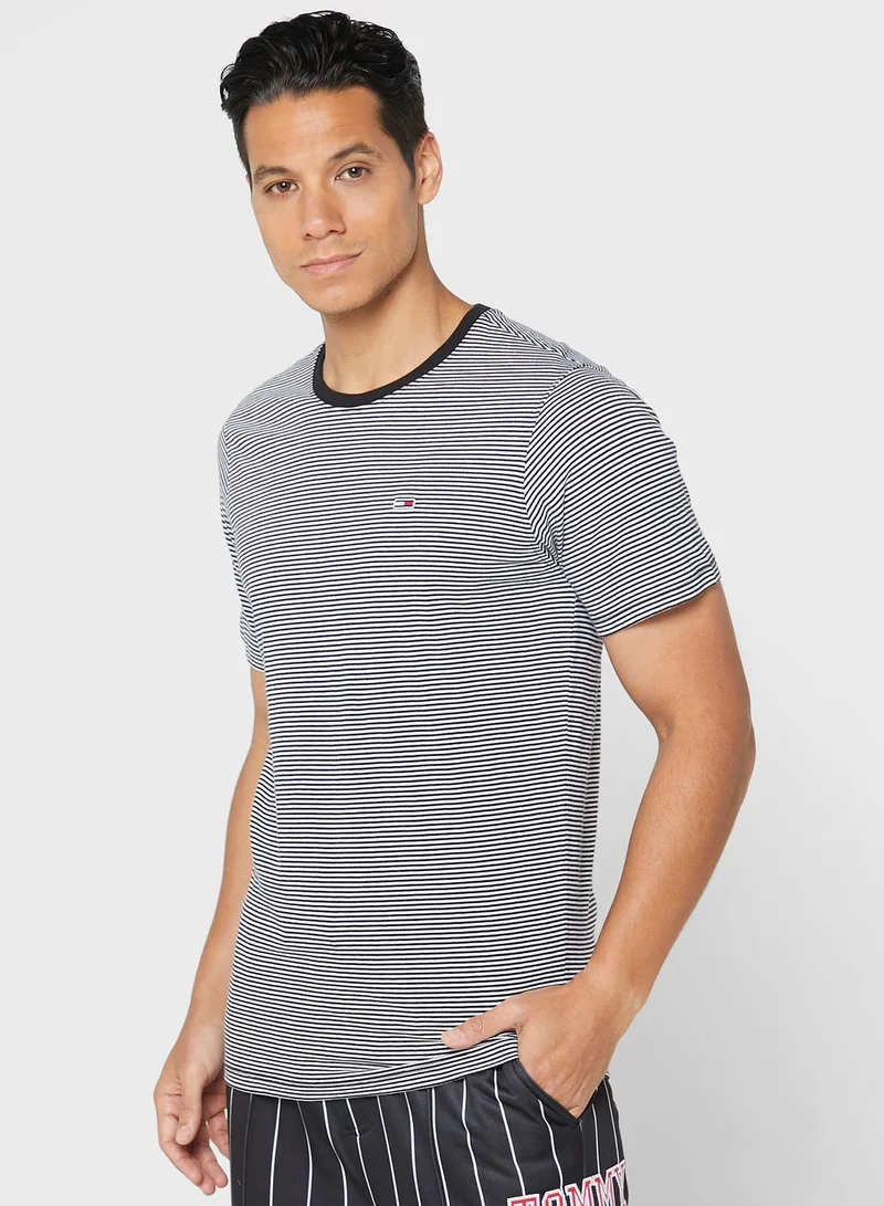 TOMMY JEANS 2 Pack Striped Crew Neck T-Shirt