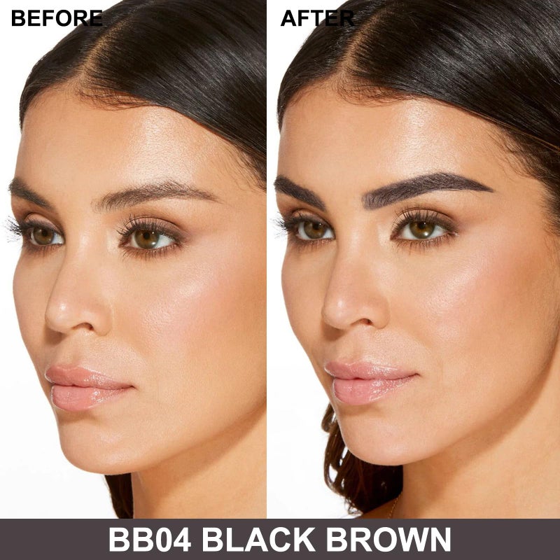 FOCALLURE قلم حواجب فلوكالور فلومكس الملون السائل، قلم ميكروبلادينغ للحواجب مع طرف دقيق، طويل الأمد، مقاوم للتلطخ، يخلق حواجب طبيعية المظهر، بني داكن - Image 3