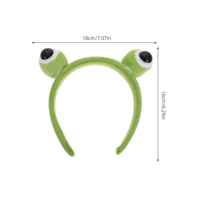 Cute Frog Headband Plush Cartoon Hairband Animal Hairband Frog Ear Hairband Costume Hair Accessories for Women Adults Men - Image 3