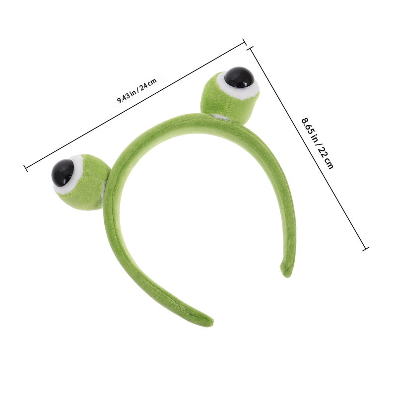 Cute Frog Headband Plush Cartoon Hairband Animal Hairband Frog Ear Hairband Costume Hair Accessories for Women Adults Men - Image 2
