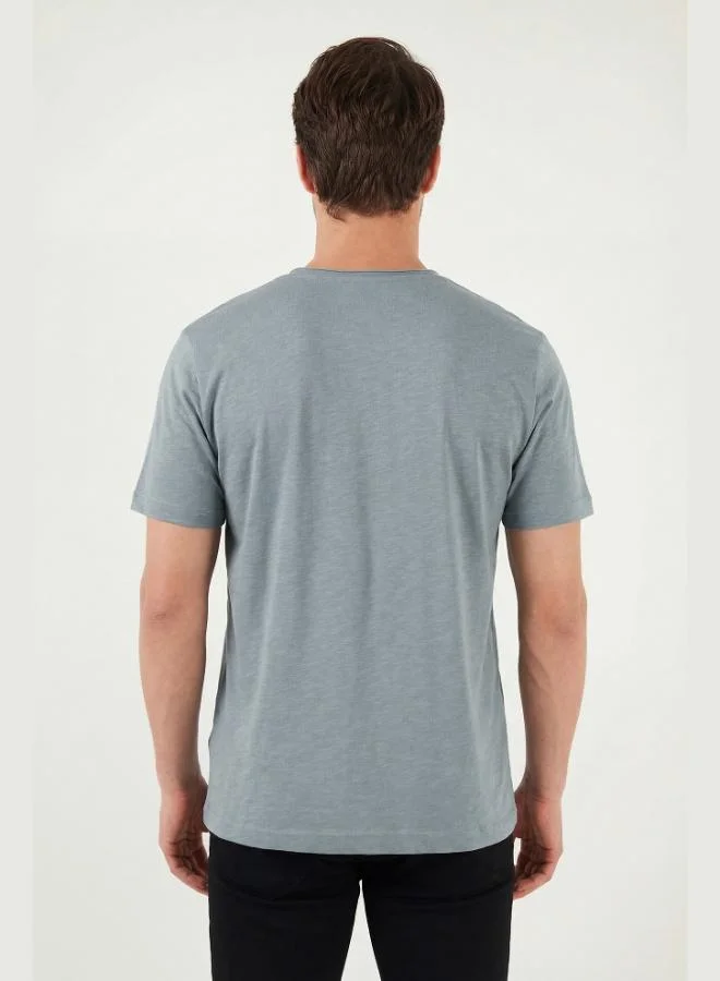 Buratti  Buratti Cotton Slim Fit V-Neck T-Shirt Men's T-Shirt 5902719 for Men | Best Price UAE