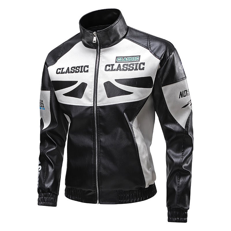 American Style Pu Leather Jacket Coat Men'S Street Pilot Biker Suit Fashionable Loose Puffy Handsome Jacket Men'S Coat - Image 3