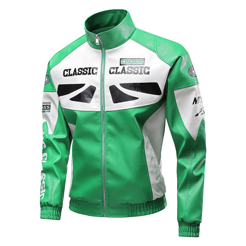 American Style Pu Leather Jacket Coat Men'S Street Pilot Biker Suit Fashionable Loose Puffy Handsome Jacket Men'S Coat - Image 5