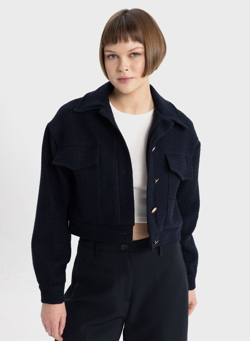 DeFacto Bomber Shirt Collar Blazer - Image 3