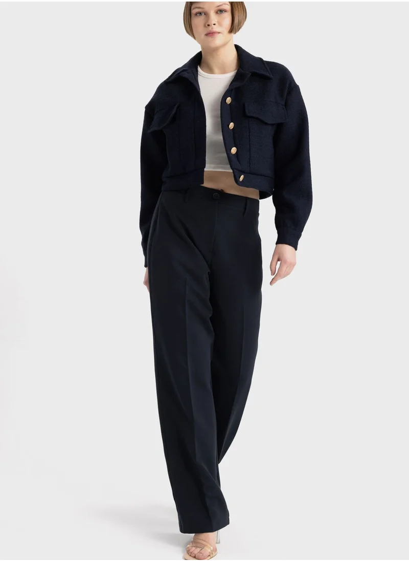 ديفاكتو Bomber Shirt Collar Blazer