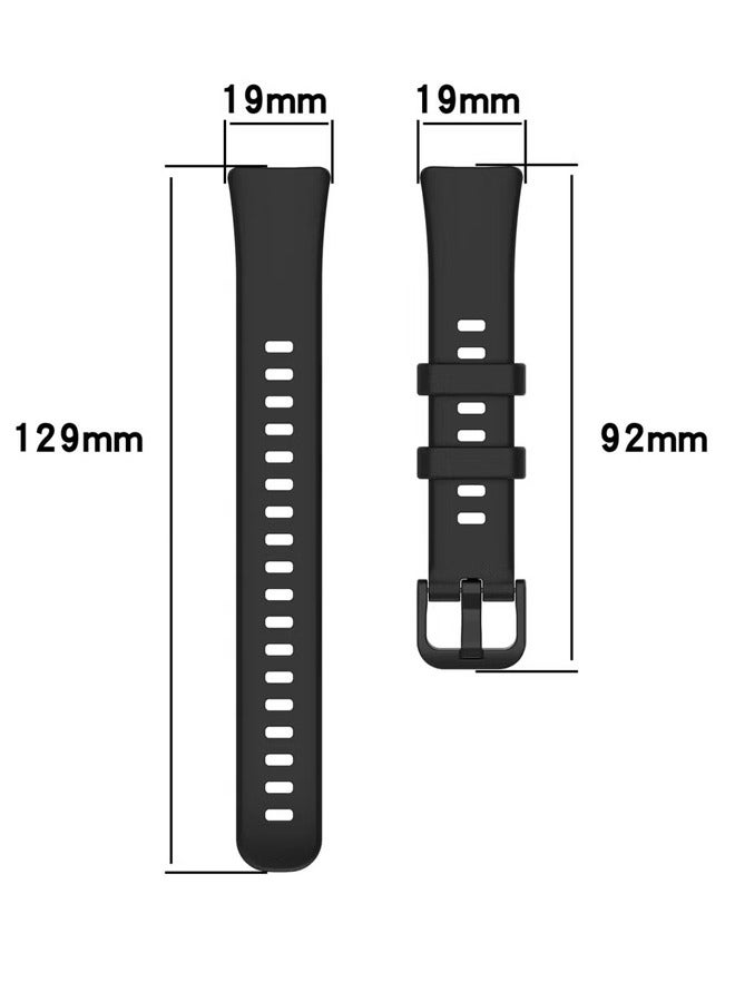 Soft Silicone Strap Replacement Bands For Huawei Band 8 - Black - Image 5
