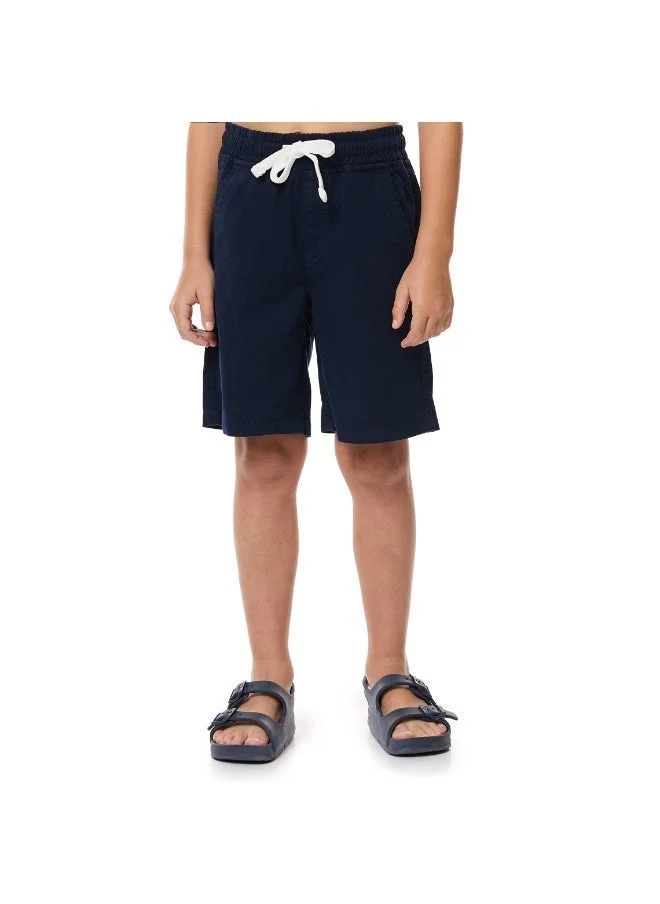 victor and jane Victor and Jane Classic Navy Cotton T-Shirt & Pull-On Shorts Set with Elasticated Waist