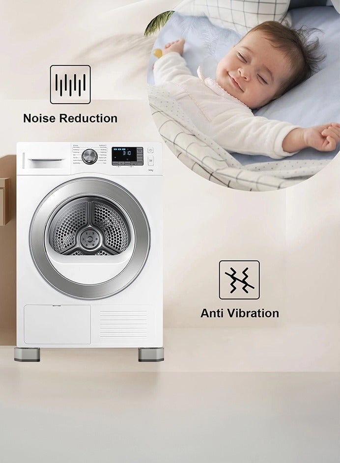 0TO1 TECH Anti Vibration Pads for Washing Machine 4pcs Washer Dryer Foot Pads Shock Noise Cancelling Stabilizer Support for Most Furniture Floor Protection Home Use - Image 5