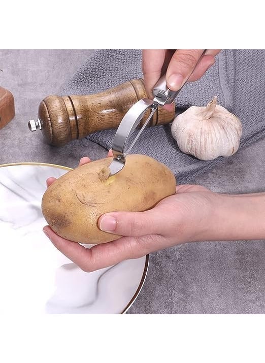 Pamidhar Pamidhar 3in1 Vegetable Fruit Peeler with Meat Cutter Multifunctional Razor Sharp Slicer Julienne Shedder and Durable Hand Peeler for Kitchen Use  - Image 3