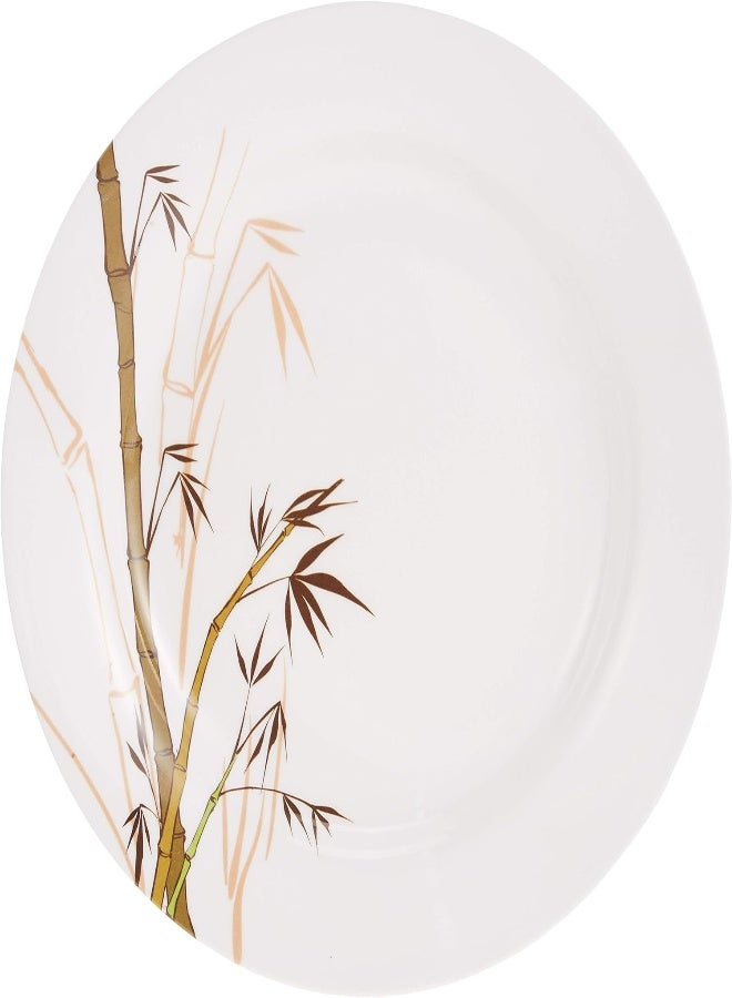 AKDC Dinewell Melamine Green Bamboo Soup Plate, White, 10.5 Inch, Dwsp001Gb ,1 Pc - Image 1