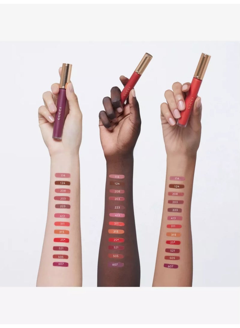 GUCCI Rouge A Levres Liquid Matte Lipstick 203 Mildred Rosewood - Image 3