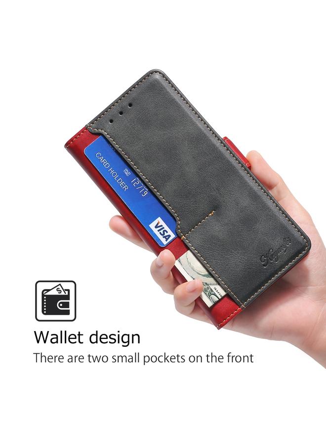 S-TOP Case For Itel P55+ 4G Contrast Color Side Buckle Leather Phone Case - Image 5