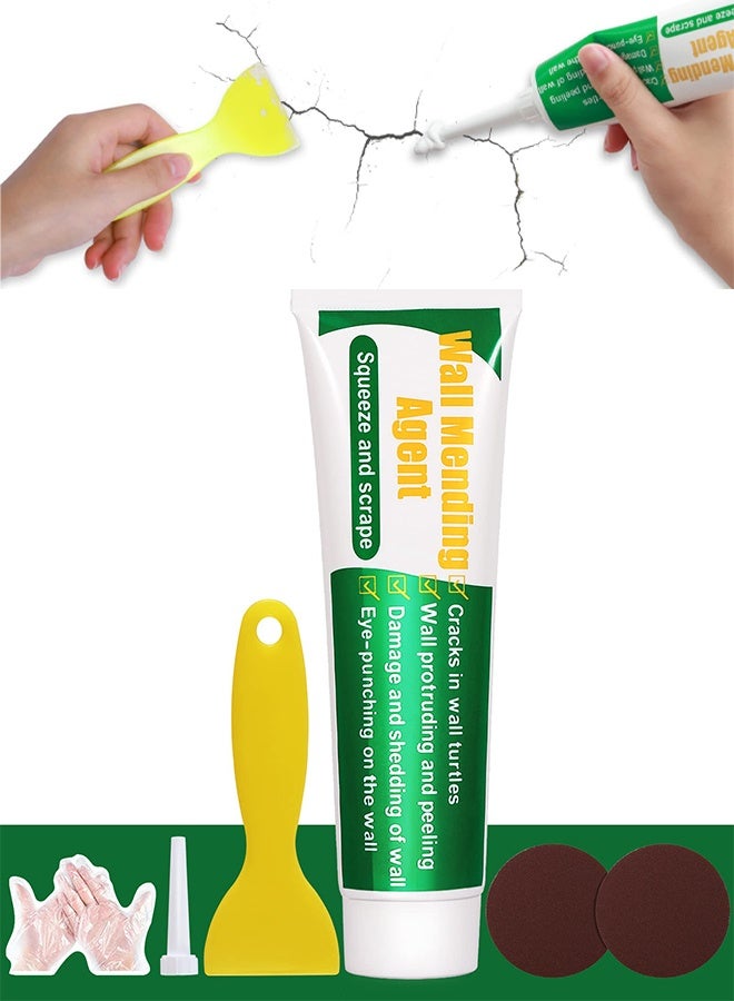 طقم إصلاح الجدران الجافة مع مكشطة ومواد تصليح الجدران لملء سريع لثقوب المسامير والشقوق، إصلاح الجدران المنزلية بسهولة بنفسك - Image 1