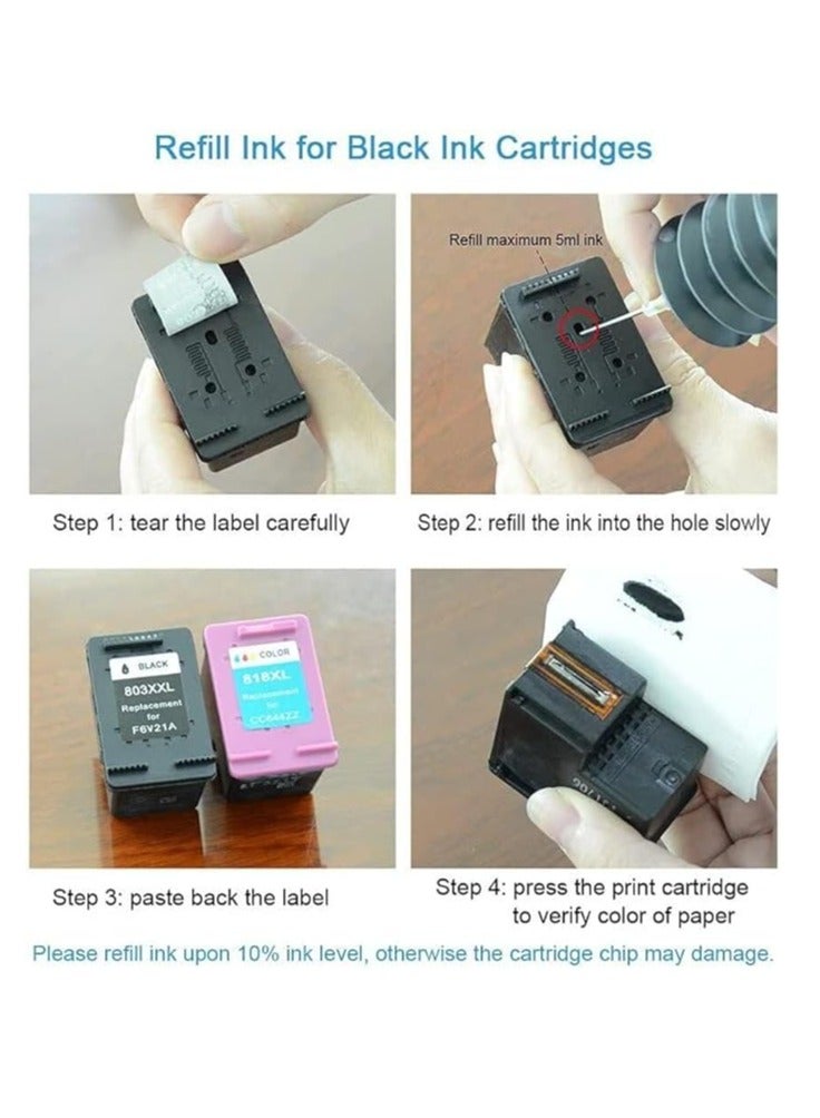 Terabyte Cartridge Refill Ink For All Printer Set (Black.100ml)  - Image 3