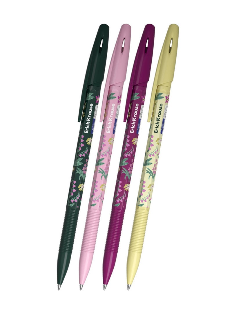 ErichKrause 50-Piece Floral Soul Stick Ballpoint Pen 0.7mm Tip Blue Ink - Image 2