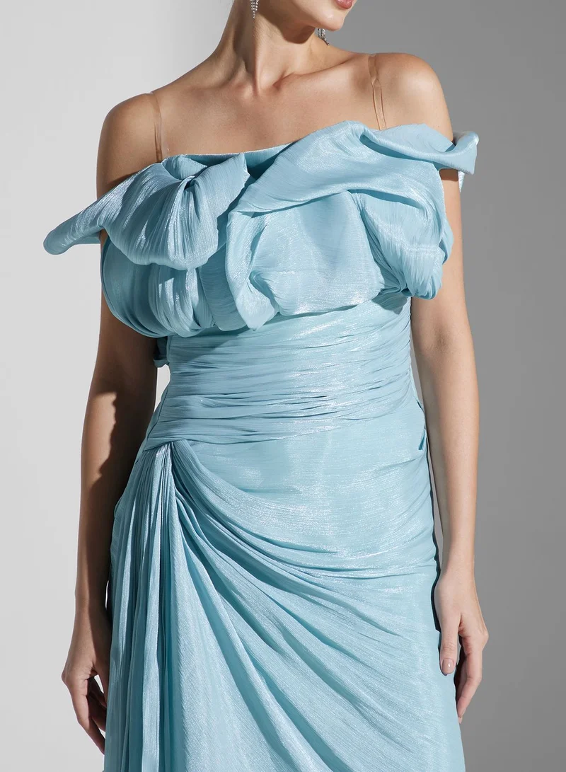 Iyra Cold Shoulder Ruched Detail Dress