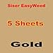 SISER 5 sheets of 12" x 15" Siser Easyweed Heat Transfer Vinyl, IRON ON T-shirt Heat Transfer, Craft Garment (Gold) - Image 2