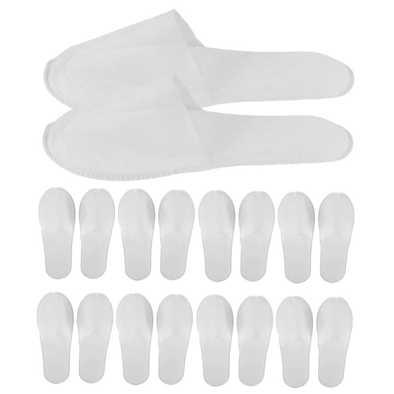 10 Pairs Hotel Slippers Non Slip Closed Toe Design Thick Nonwoven Disposable for Guests - Image 2