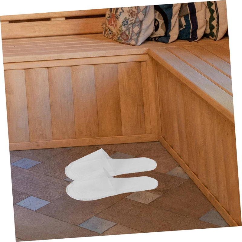 10 Pairs Hotel Slippers Non Slip Closed Toe Design Thick Nonwoven Disposable for Guests - Image 5