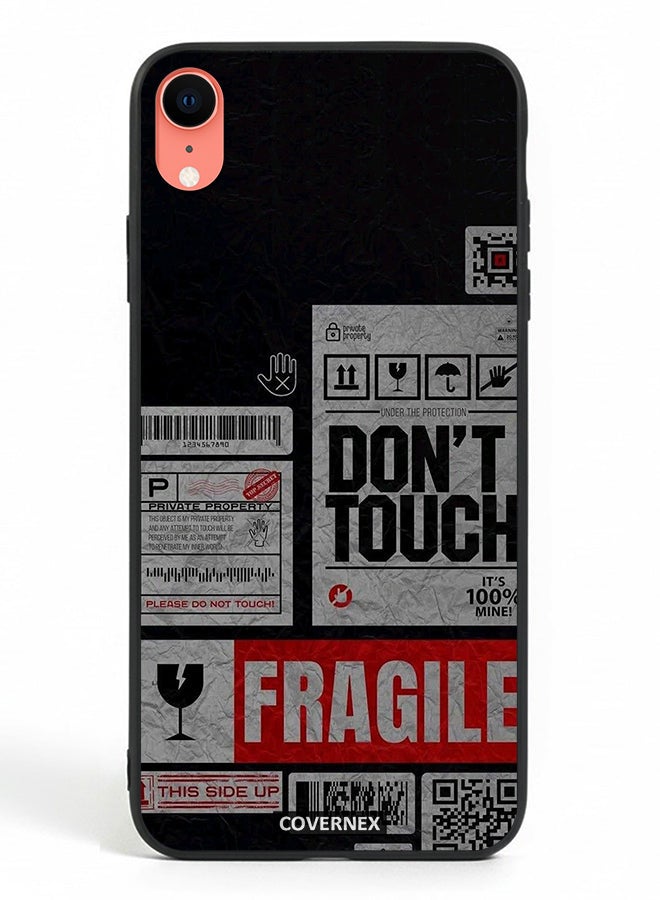 Covernex Apple iPhone XR Protective Case Cover Printed Featuring Fragile Warning Label Collage - Image 2